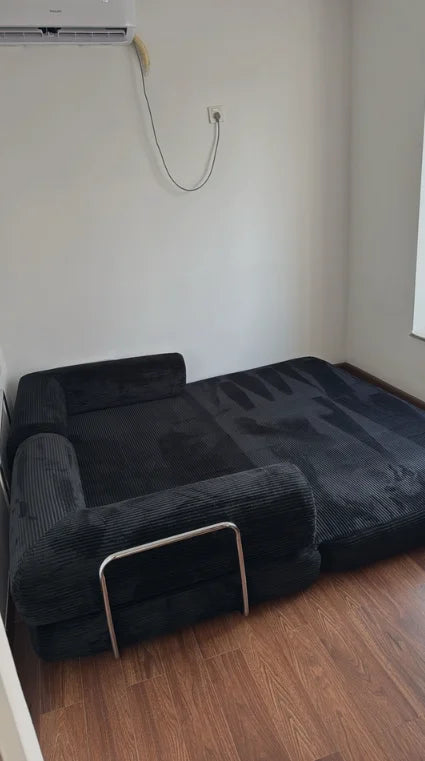 2026 New Design Corner Style Vacuum Compression Fabric Sofa Compressed Bed Set Home Apartment Hotel Living Room Sofa Bed
