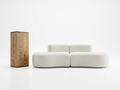 Canapé Compressé Arrondi Style Organique 2 places Blanc - Lounge