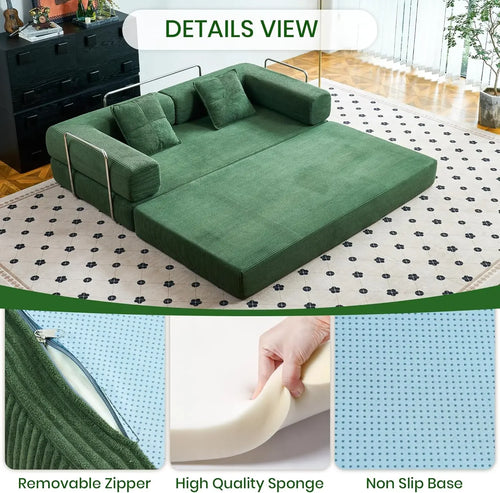 2026 New Design Corner Style Vacuum Compression Fabric Sofa Compressed Bed Set Home Apartment Hotel Living Room Sofa Bed